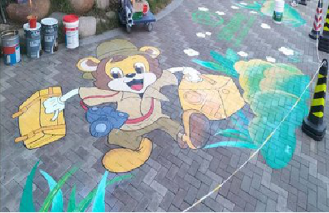 寻甸夏季画地面彩绘会遇到的问题