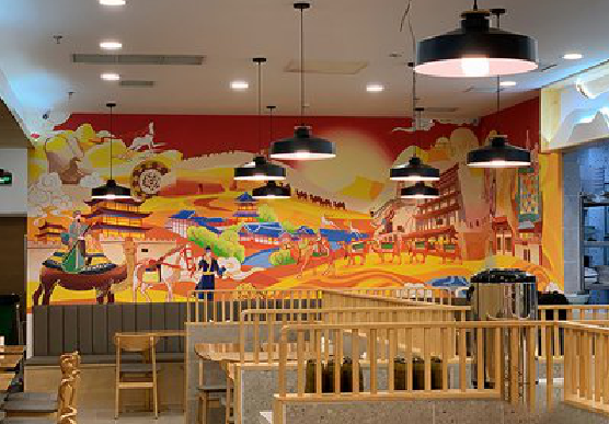 寻甸商业空间彩绘介绍。