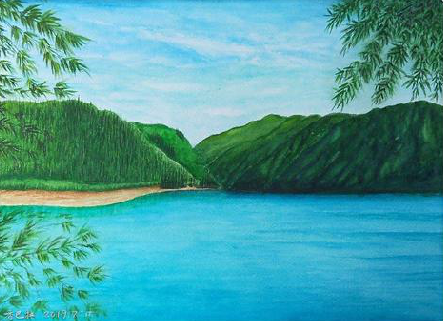 寻甸在墙绘中，如何绘画绿水青山？